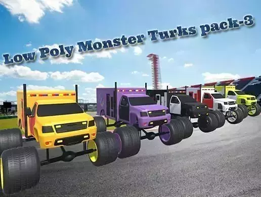  Low Poly Monster Turks pack-3 Low-poly 3D model