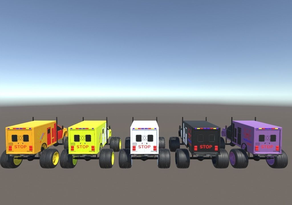  Low Poly Monster Turks pack-3 Low-poly 3D model_5