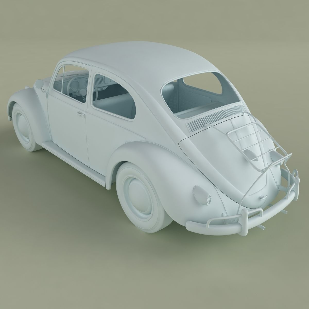 Volkswagen Beetle 1958 3D model_12