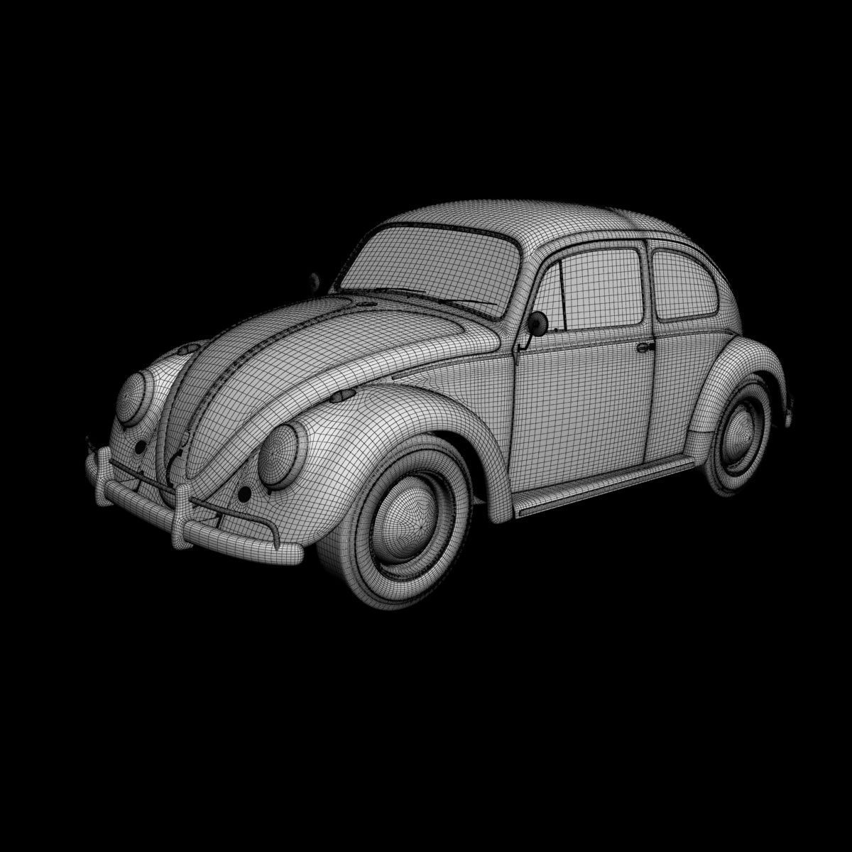 Volkswagen Beetle 1958 3D model_14