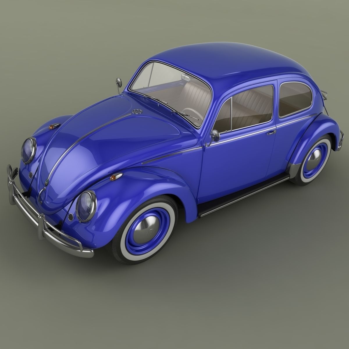 Volkswagen Beetle 1958 3D model_5