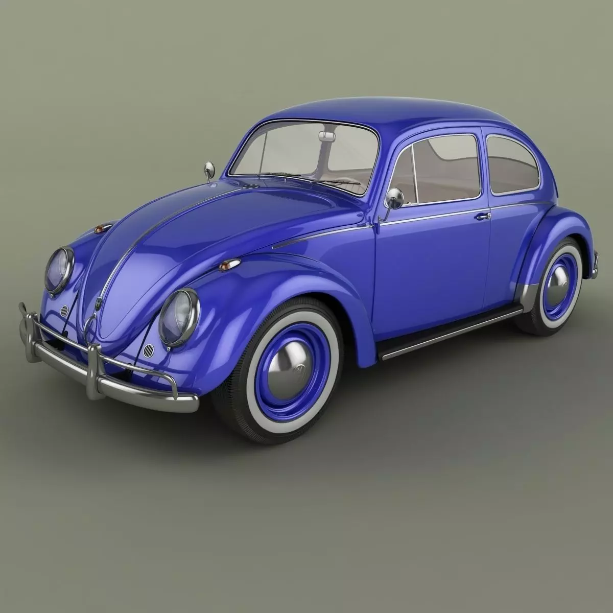 Volkswagen Beetle 1958 3D model_0