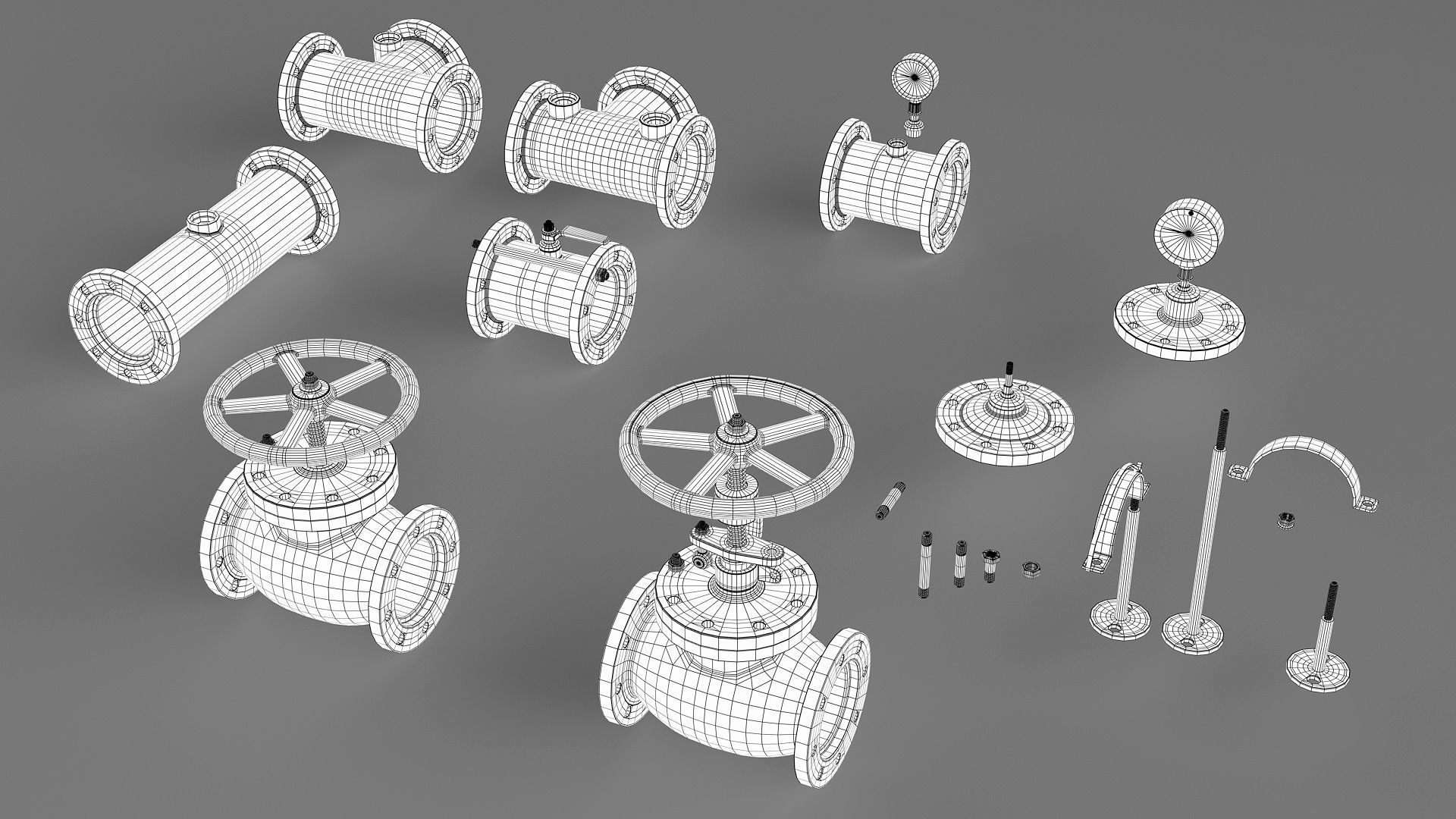 Pipe Assembly Pack 3D model_11
