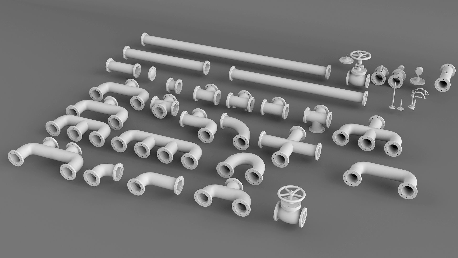 Pipe Assembly Pack 3D model_5
