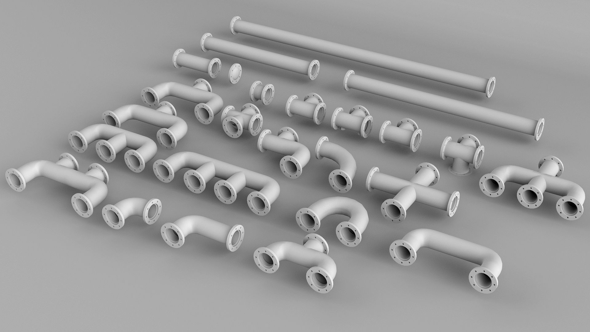 Pipe Assembly Pack 3D model_6