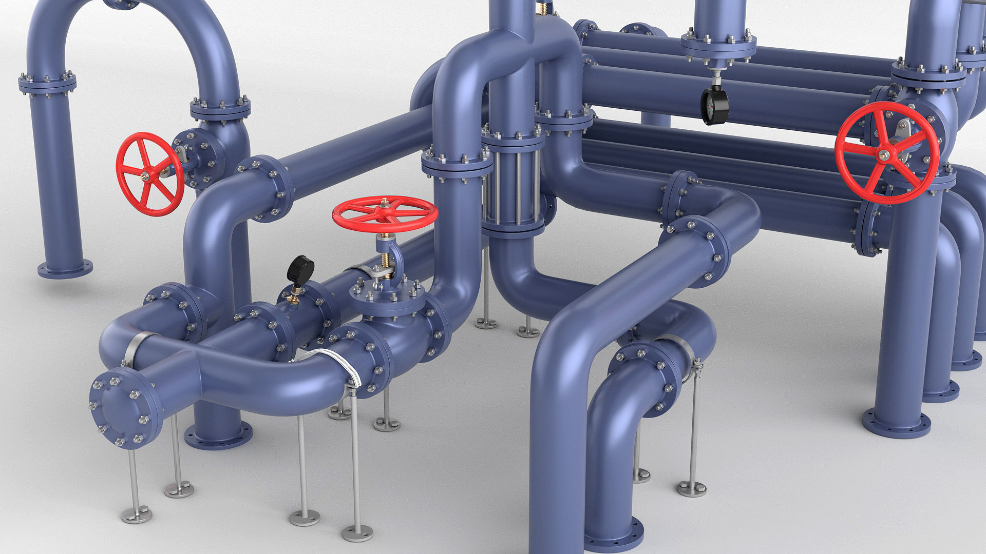 Pipe Assembly Pack 3D model_2