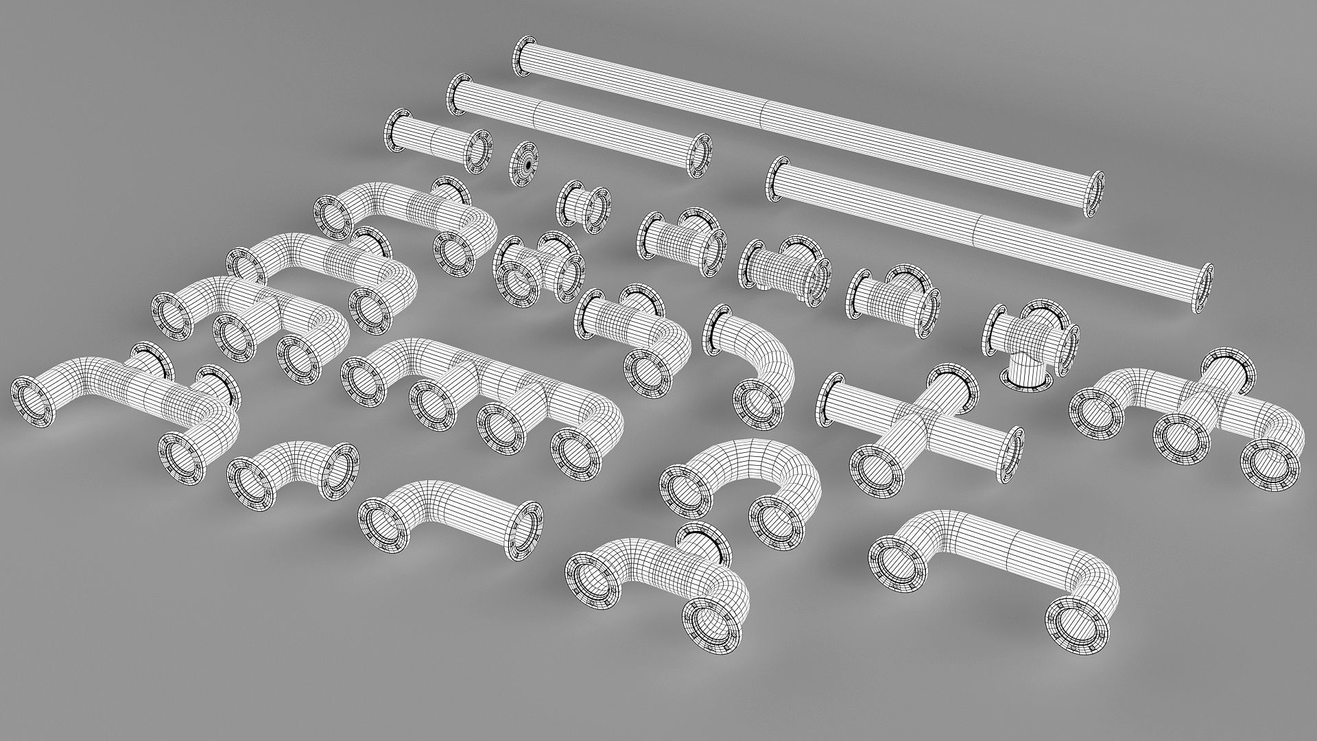 Pipe Assembly Pack 3D model_12