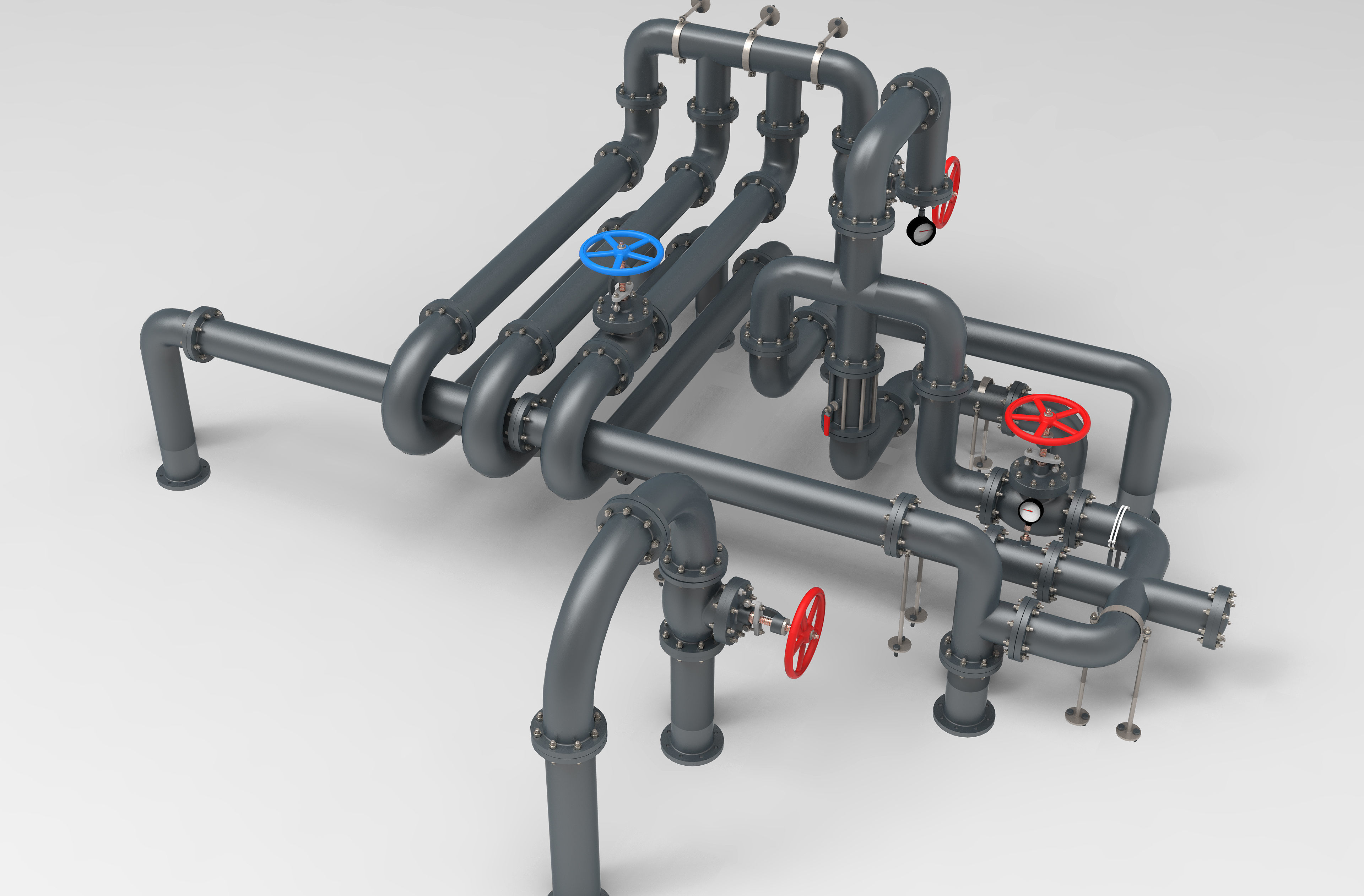 Pipe Assembly Pack 3D model_4