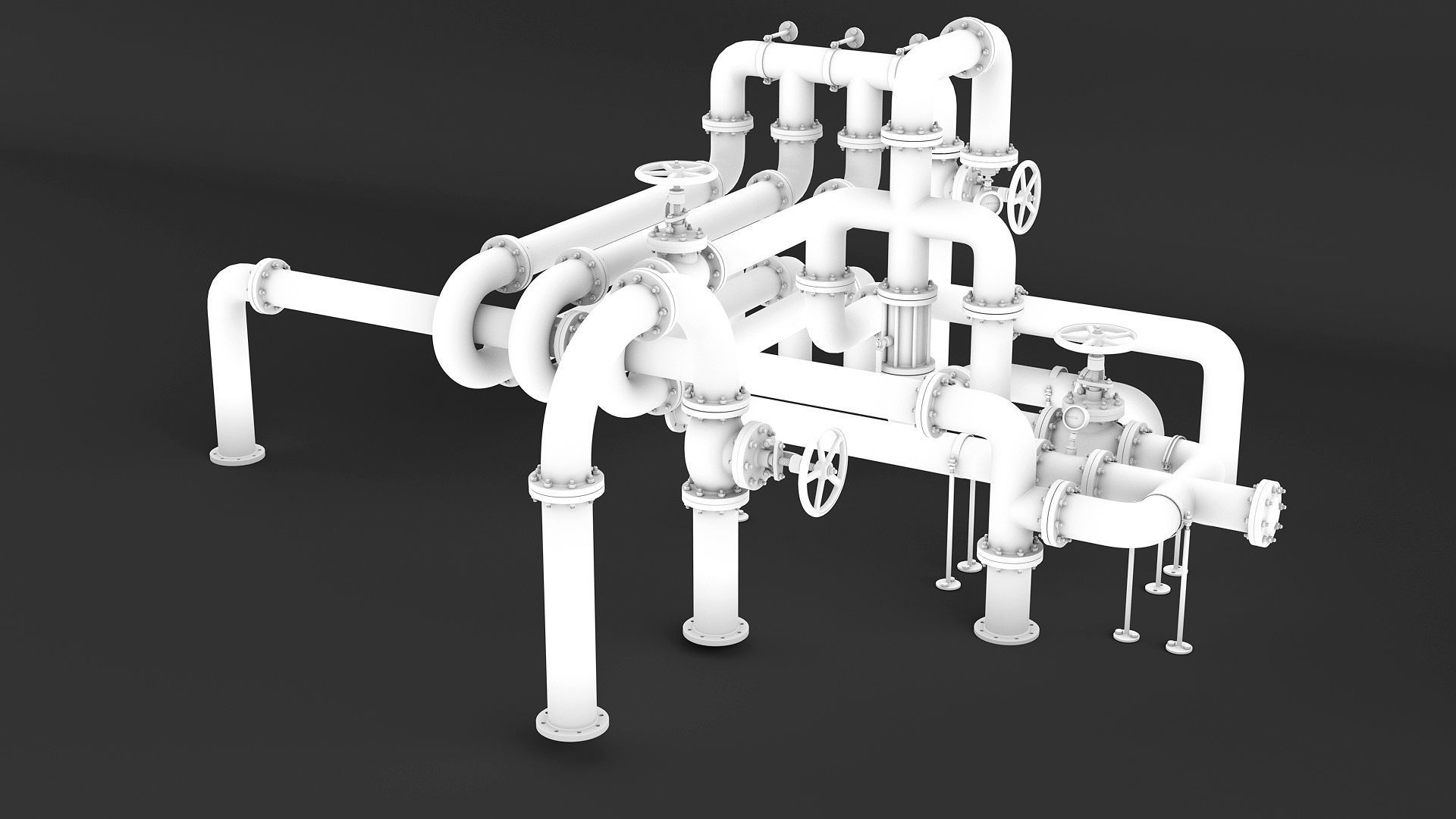 Pipe Assembly Pack 3D model_7