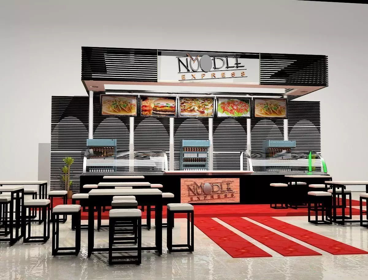 Food Court Shop 3D model