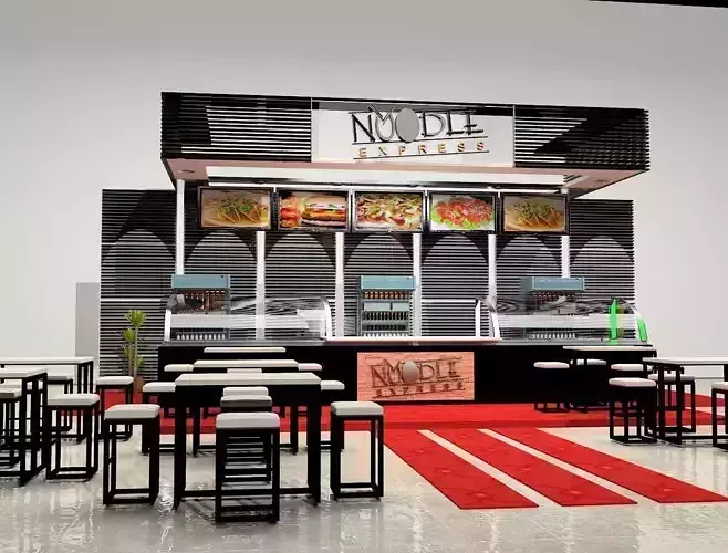 Food Court Shop  3D model