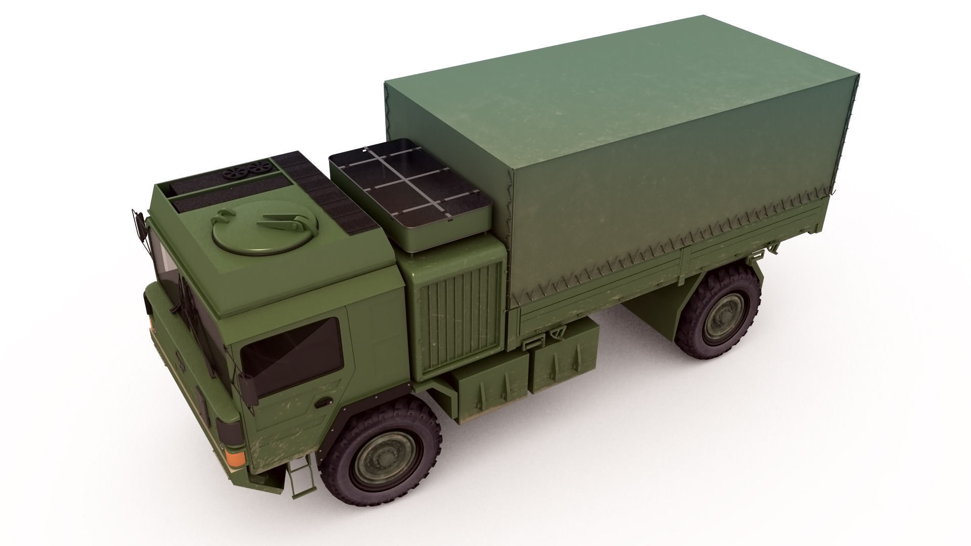 Man Military Truck 3D model_2