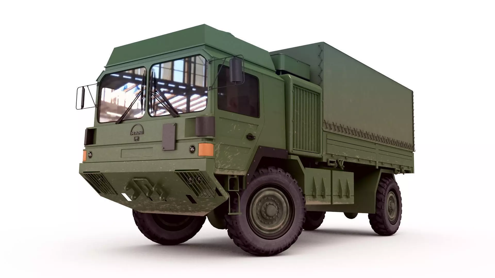 Man Military Truck 3D model_0