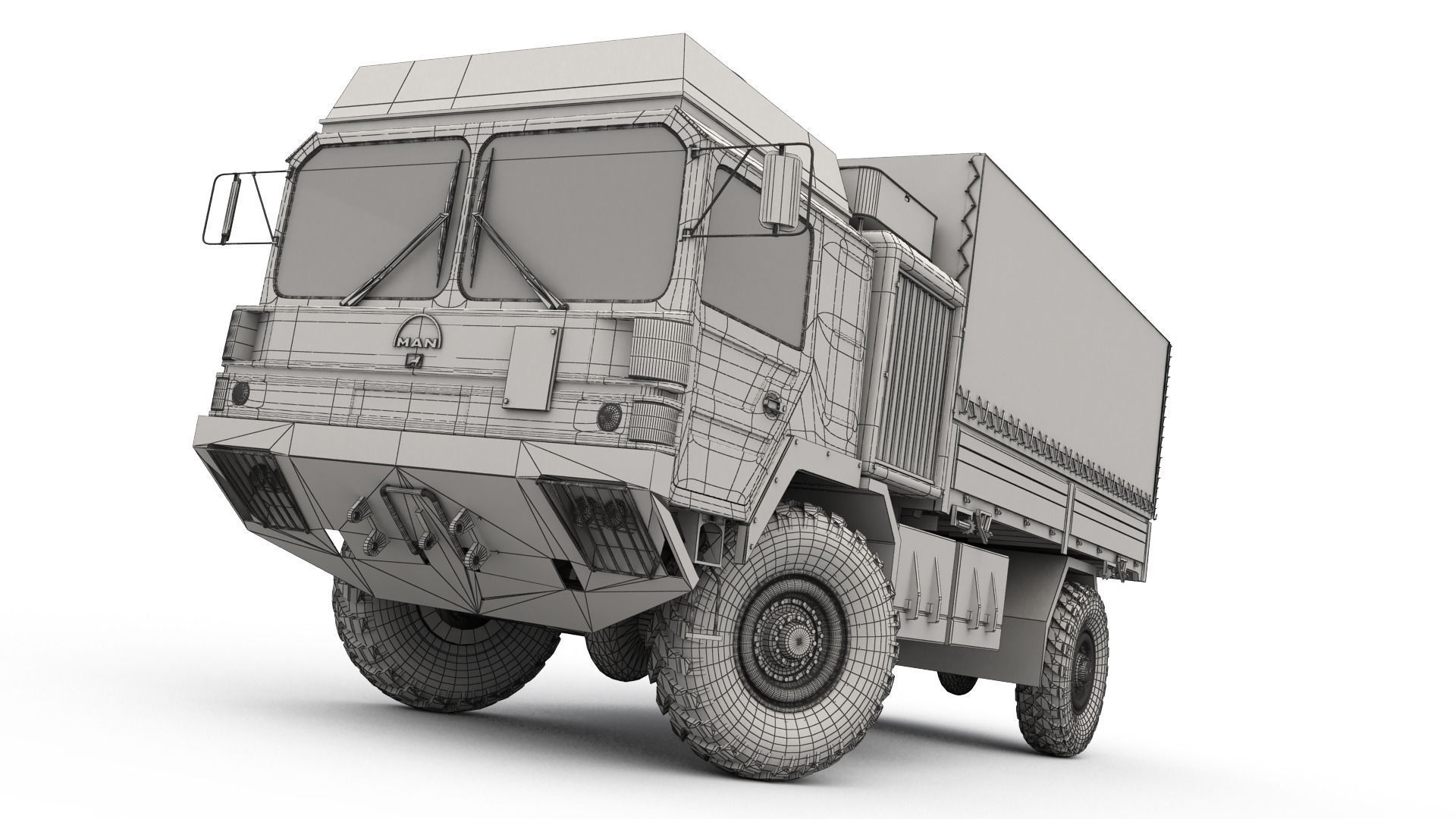 Man Military Truck 3D model_5