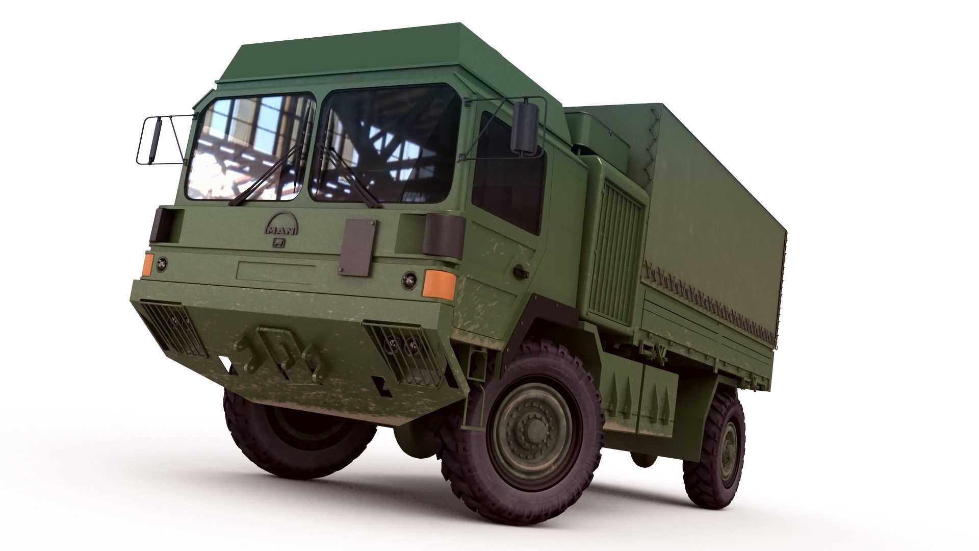 Man Military Truck 3D model_4