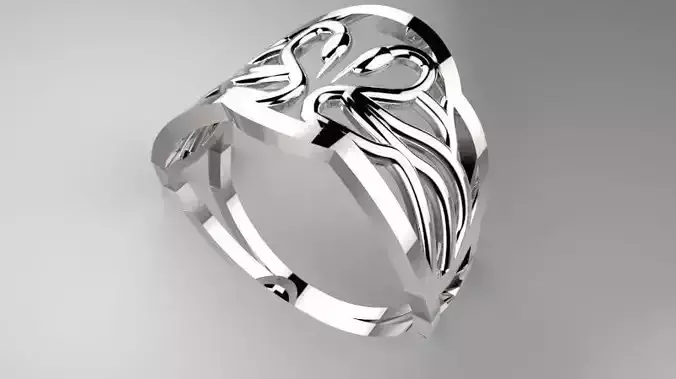 Ring person in sterling silver