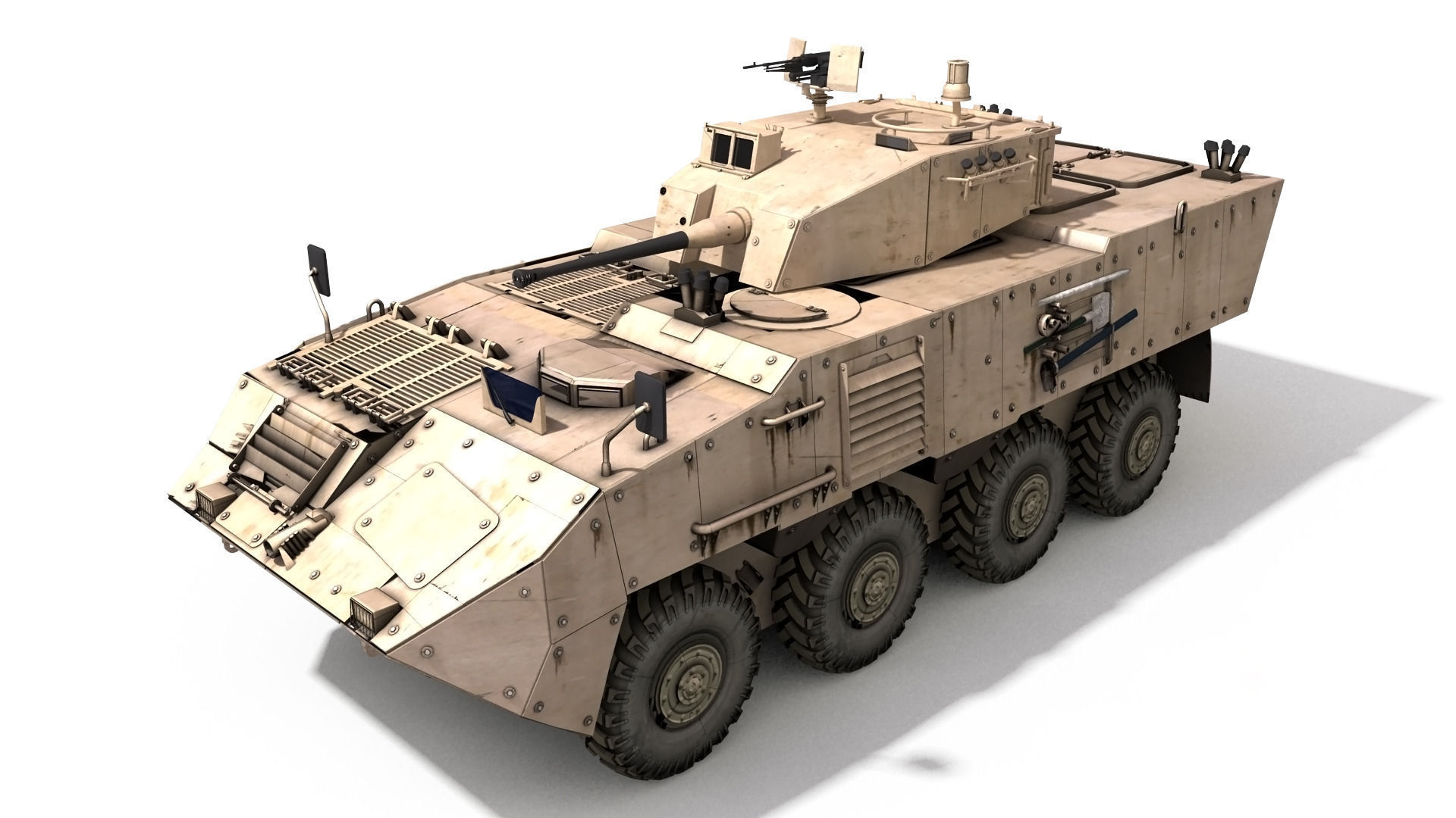 Pandur 2 armored vehicle 3D model_3