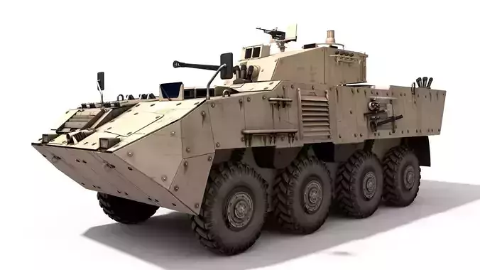Pandur 2 armored vehicle 3D model