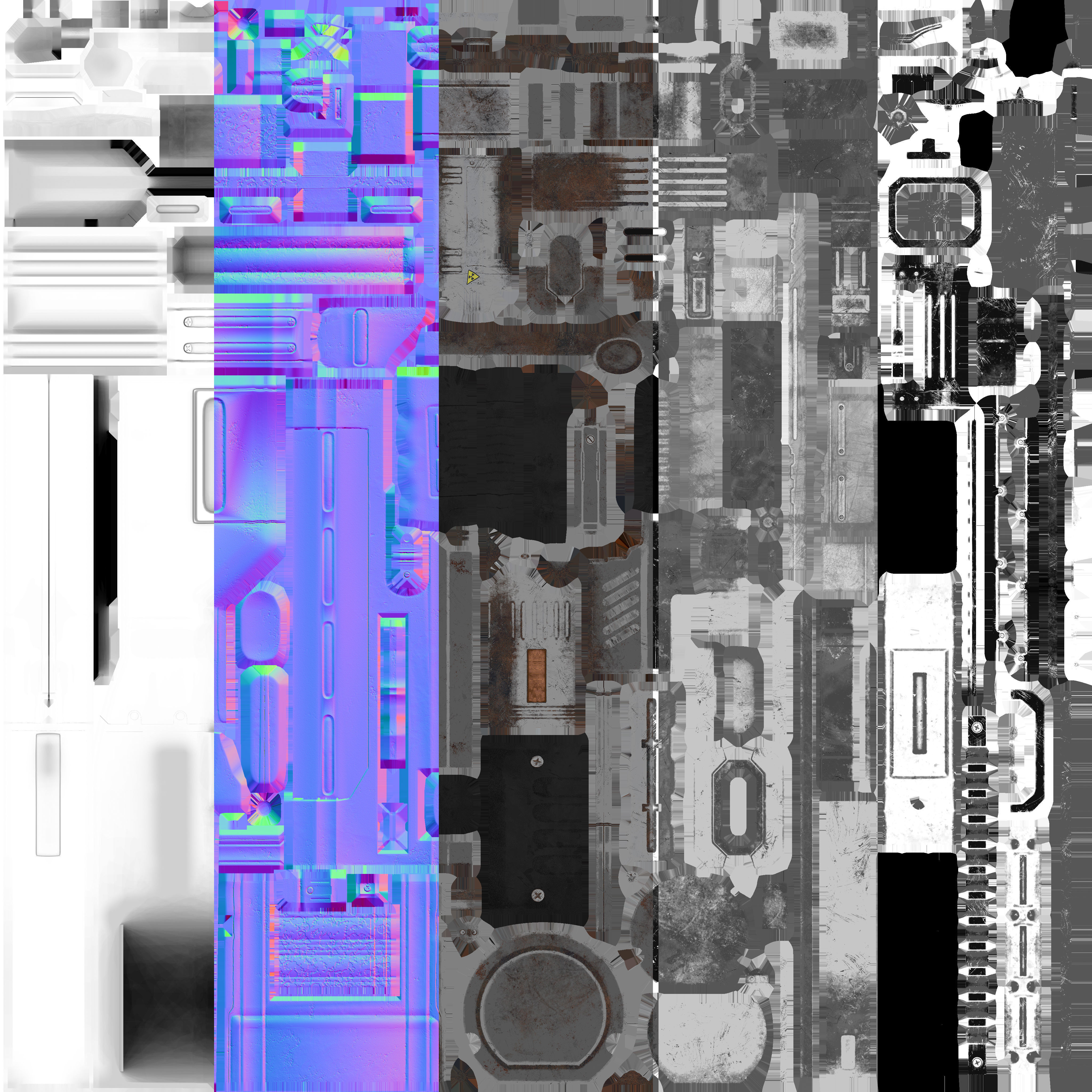 Faith gun Low-poly 3D model_10