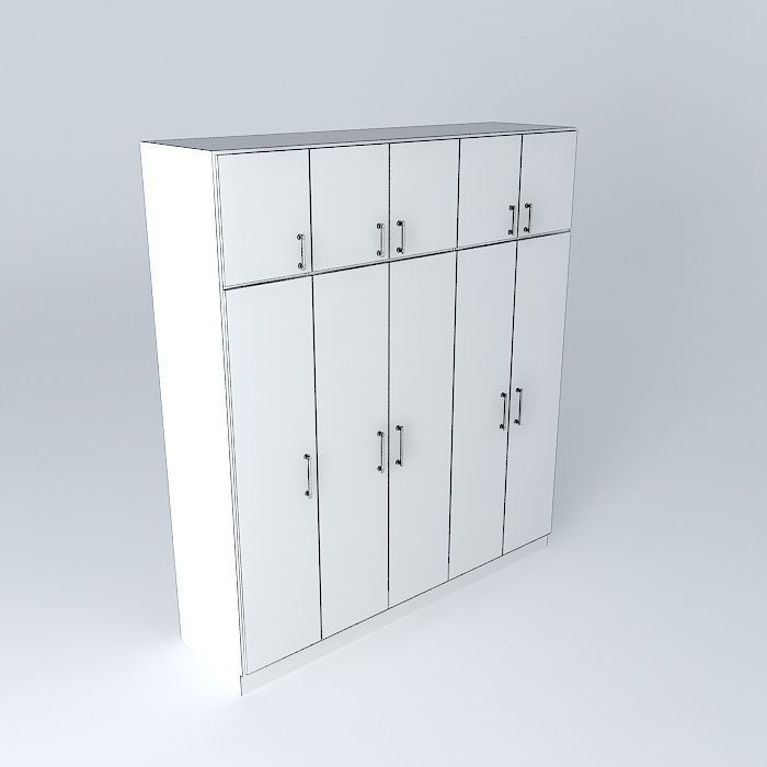 Closet doors 5 Free 3D model_3