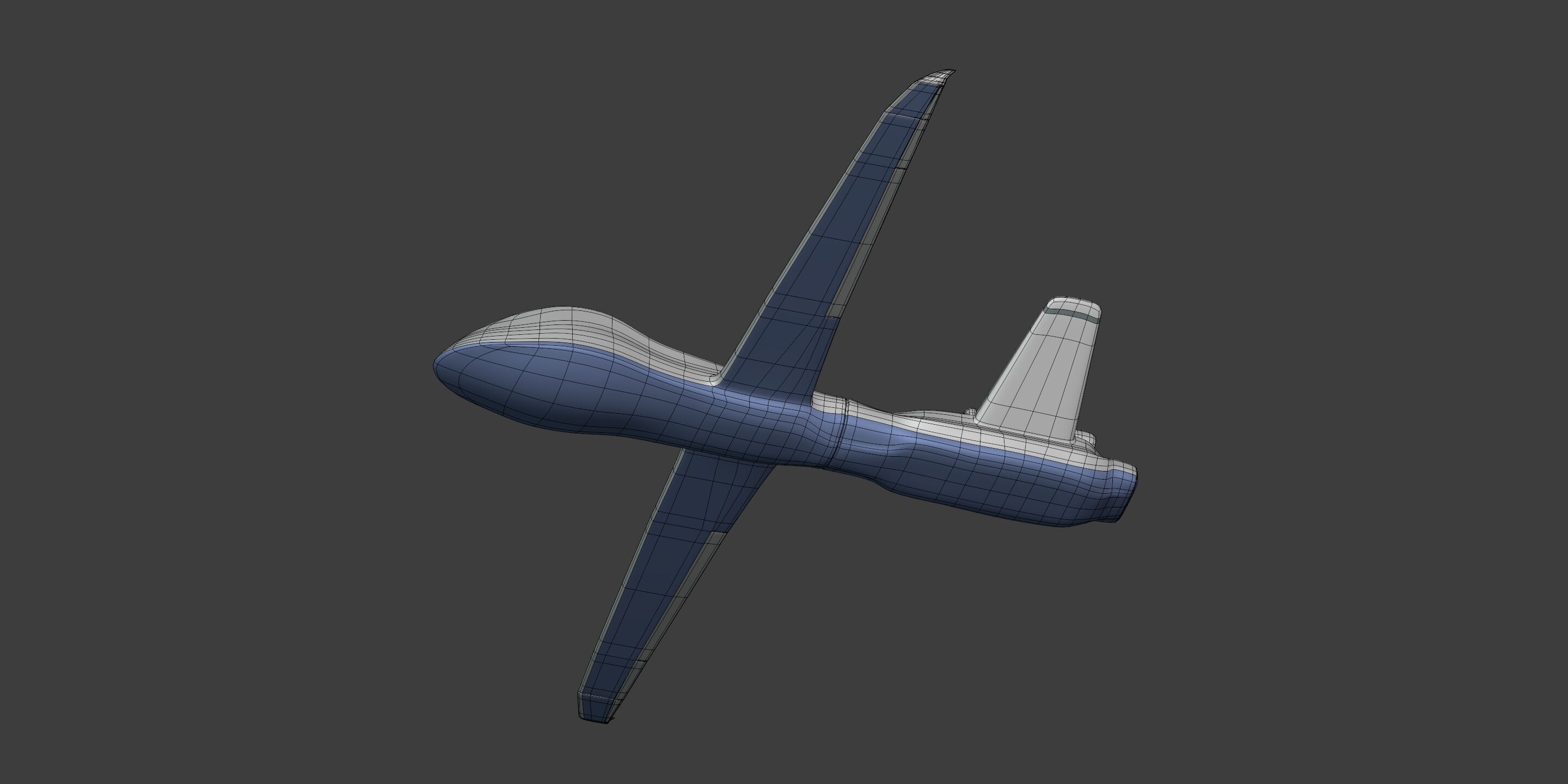 Generic Drone - Military Combat UAV - UCAV Low-poly 3D model_10