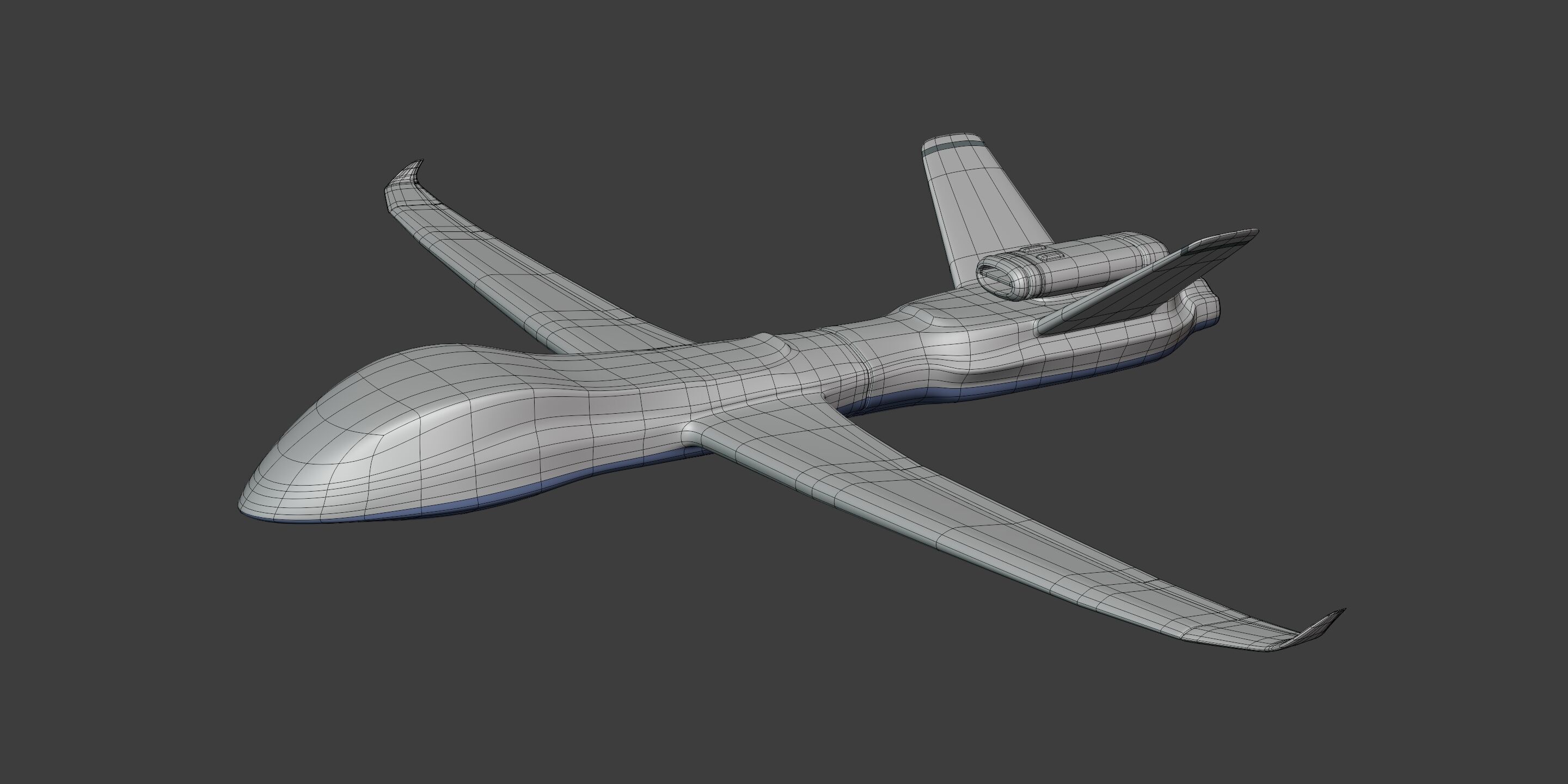 Generic Drone - Military Combat UAV - UCAV Low-poly 3D model_2