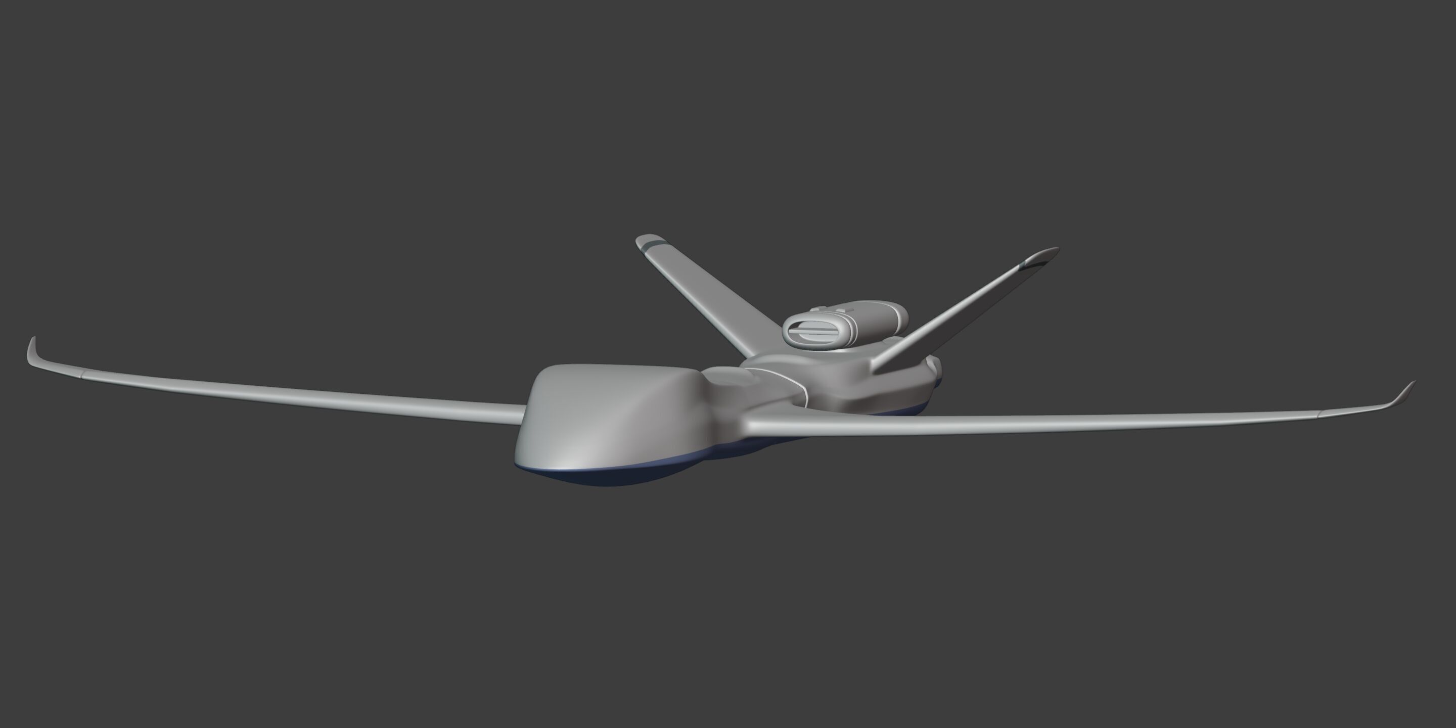 Generic Drone - Military Combat UAV - UCAV Low-poly 3D model_5