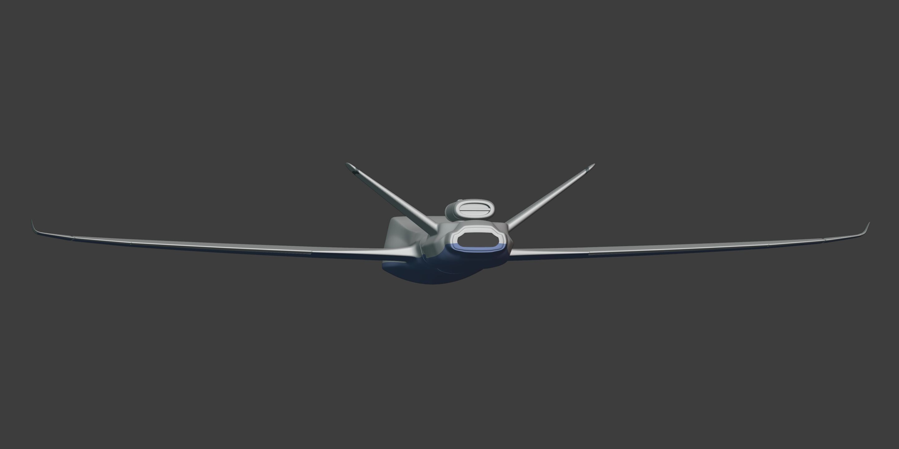 Generic Drone - Military Combat UAV - UCAV Low-poly 3D model_11