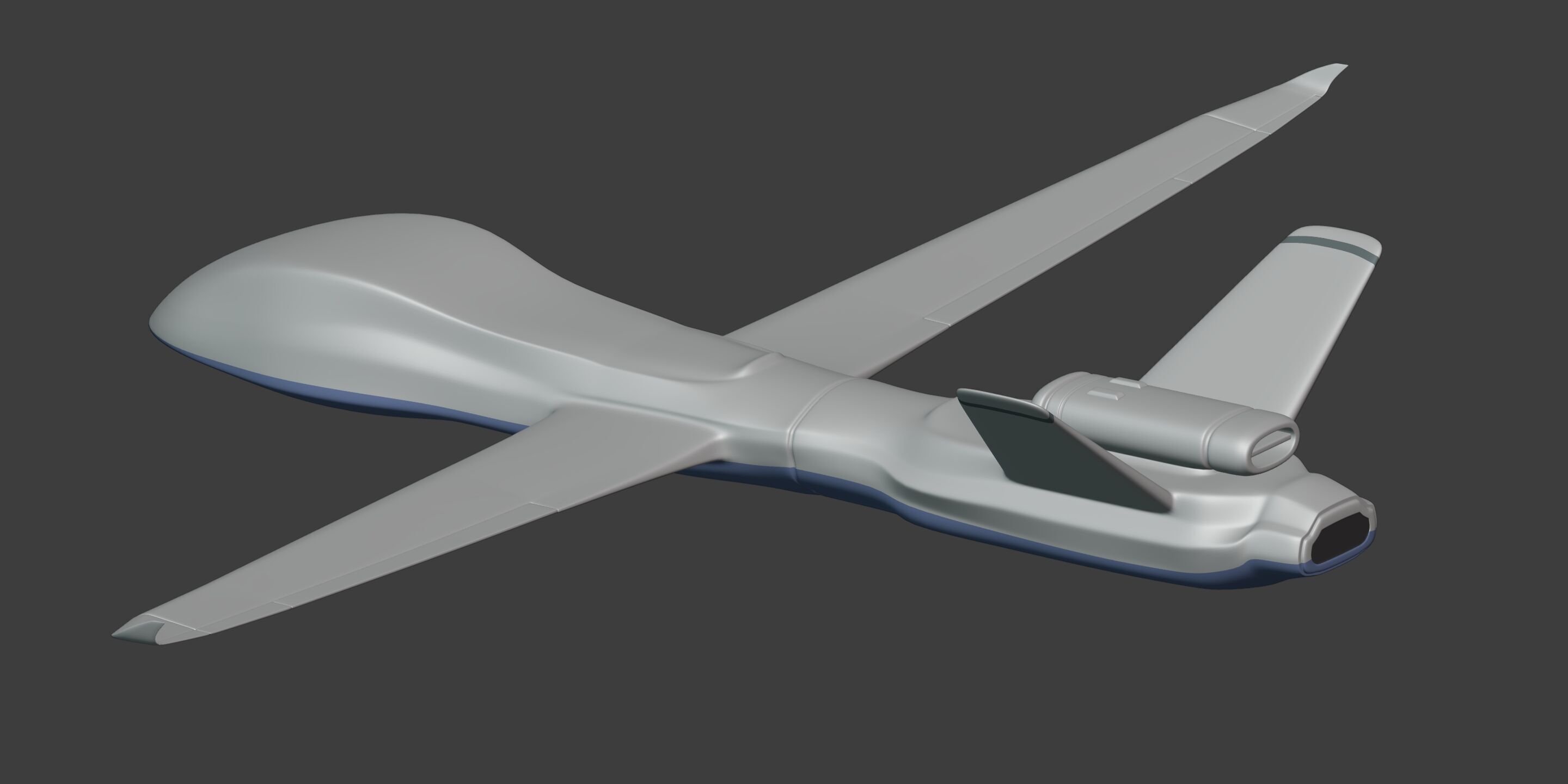 Generic Drone - Military Combat UAV - UCAV Low-poly 3D model_15