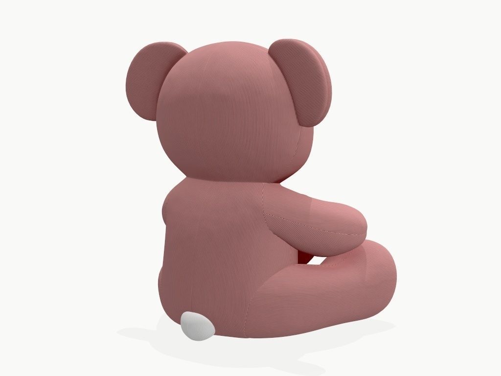 bear teddy plush toy with heart 3D model_11