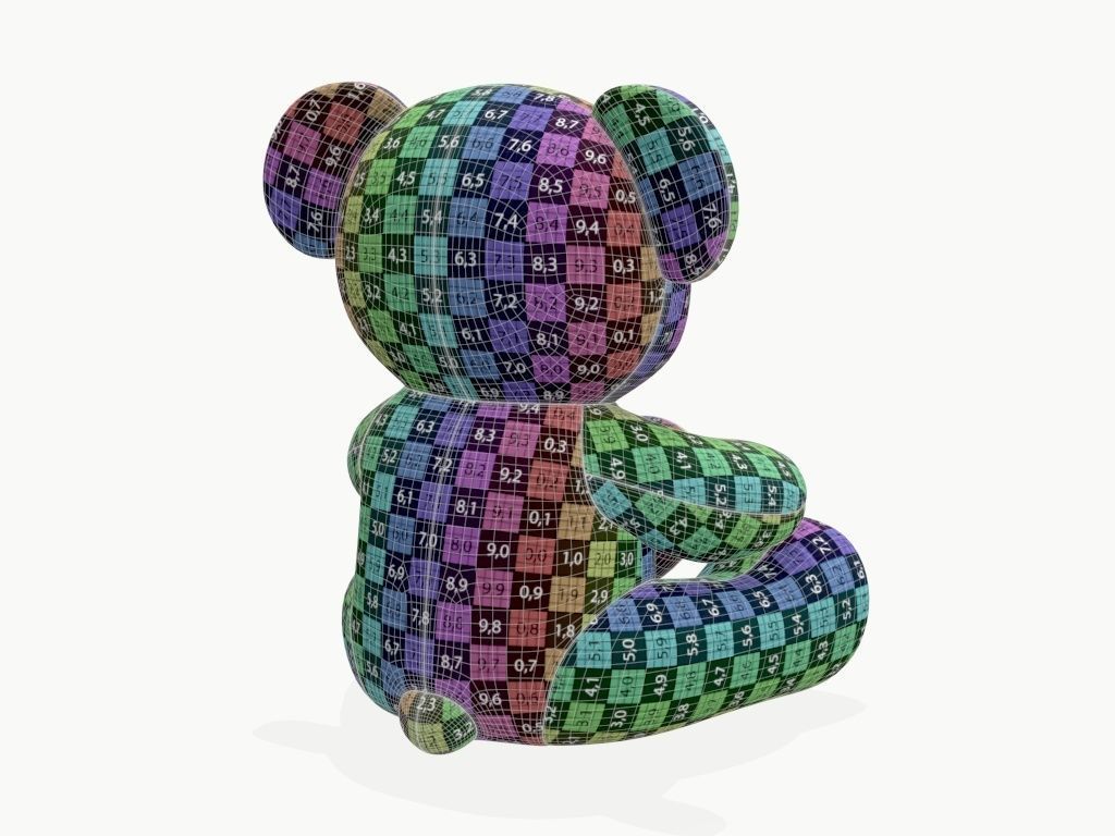 bear teddy plush toy with heart 3D model_14