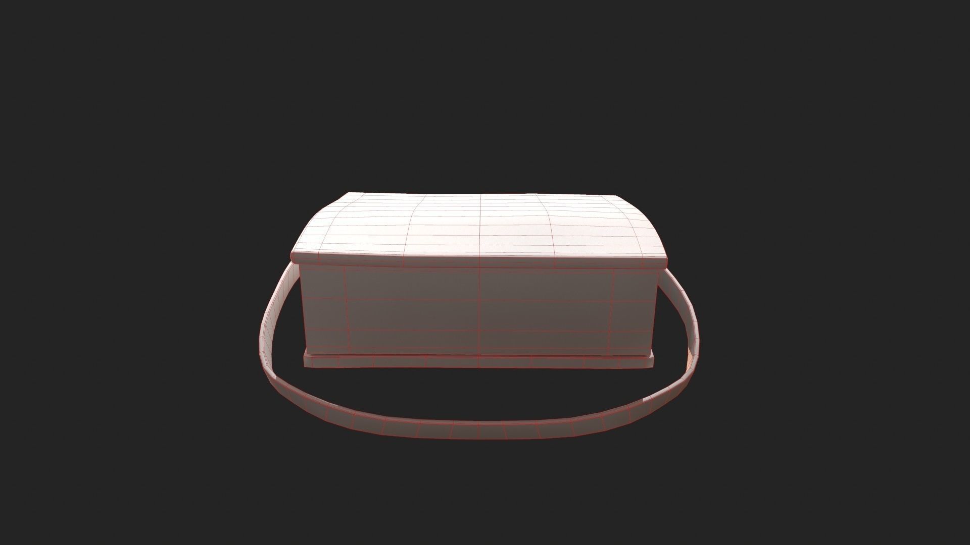 Leather Satchel - Leather Bag - Leather Luggage Low-poly 3D model_14