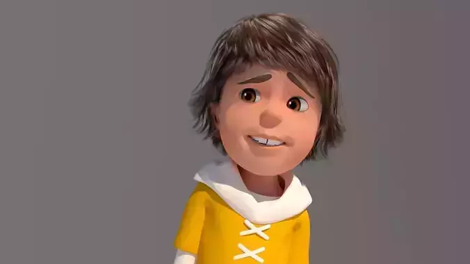 CARTOON BOY 2 Low-poly 3D model
