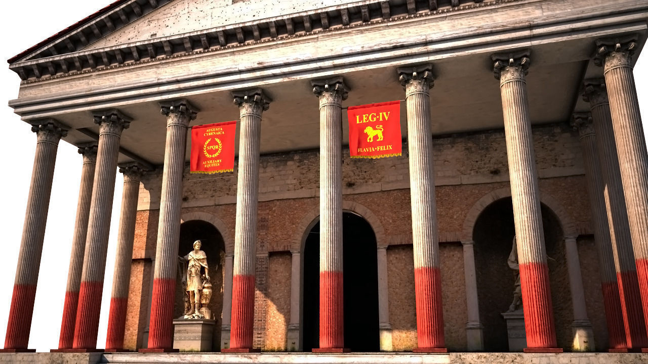 Ancient Rome Building Low-poly 3D model_1