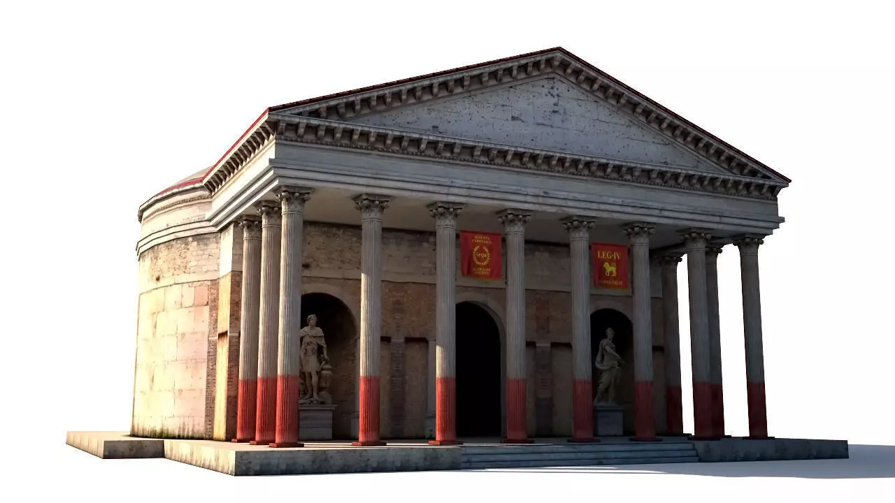 Ancient Rome Building Low-poly 3D model_0