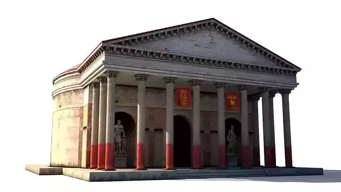 Ancient Rome Building Low-poly 3D model