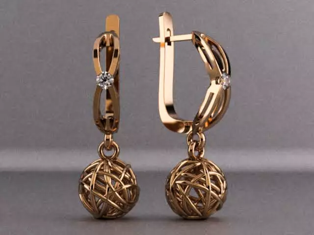 Earrings Fantasy  3D print model_0