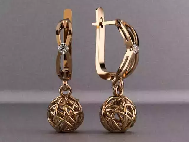 Earrings Fantasy  3D print model