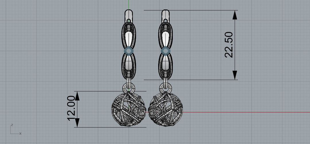 Earrings Fantasy  3D print model_2