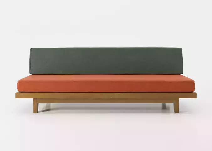 Loveseat by Clara Porset 3D model