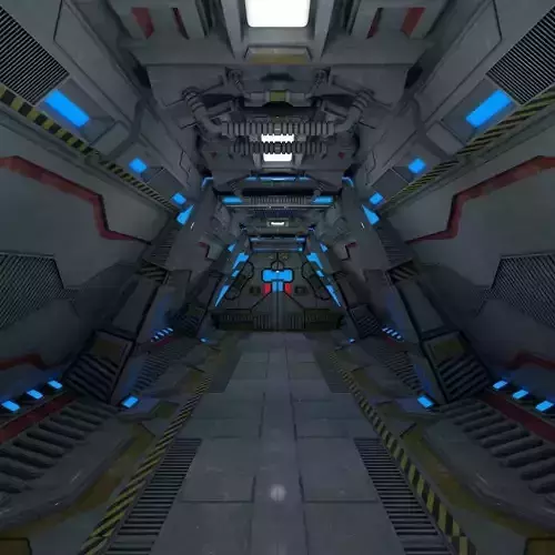 Sci fi Corridor 3D model