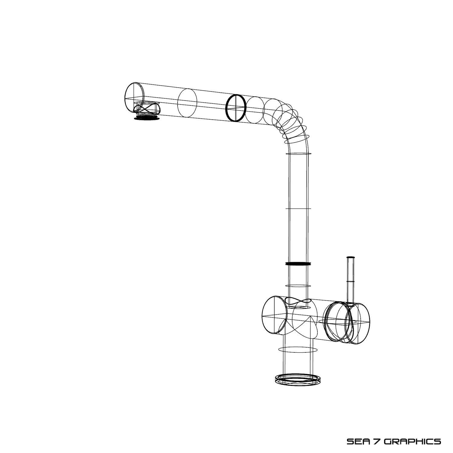 Kitchen Tap Franke Active Plus 3D model_5