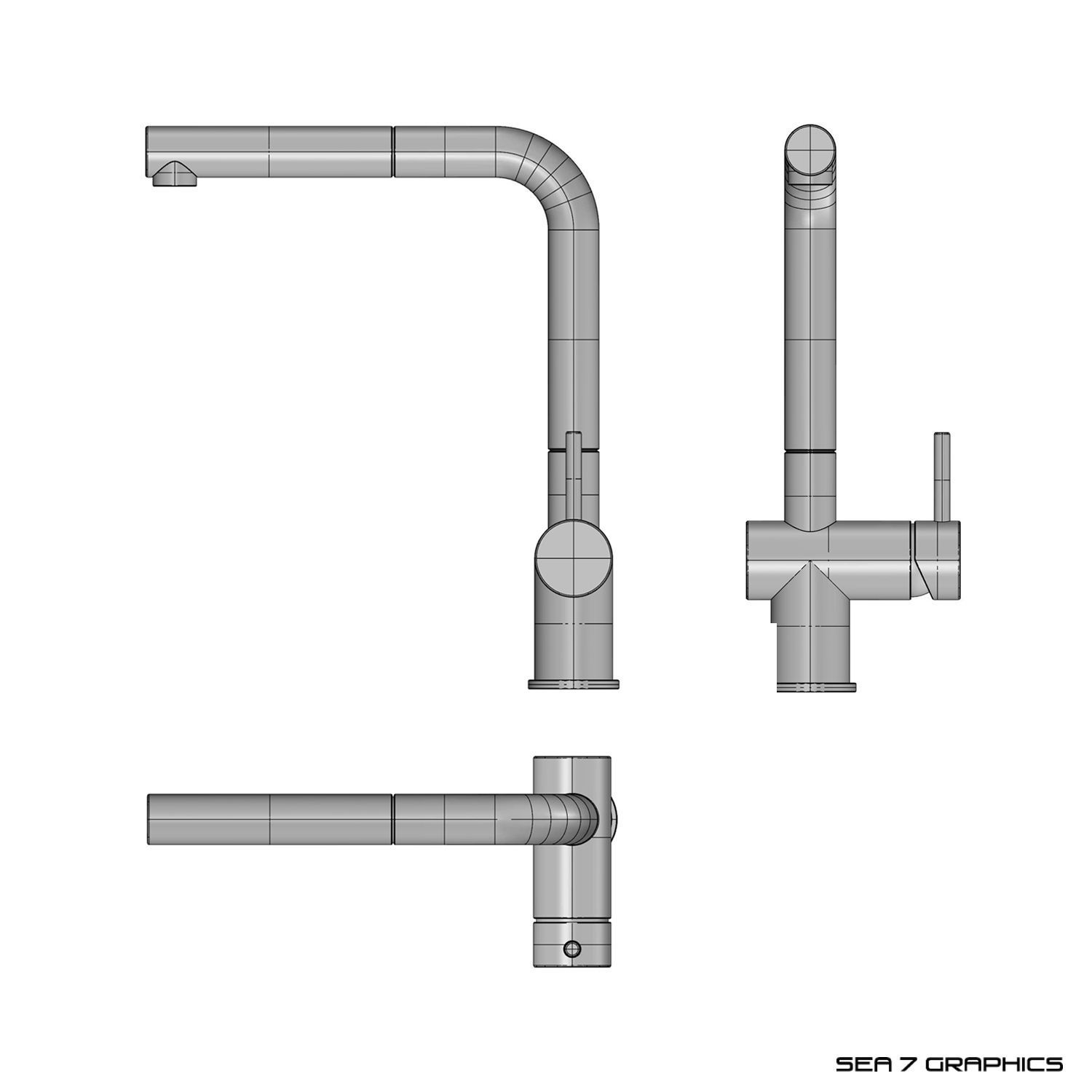 Kitchen Tap Franke Active Plus 3D model_8