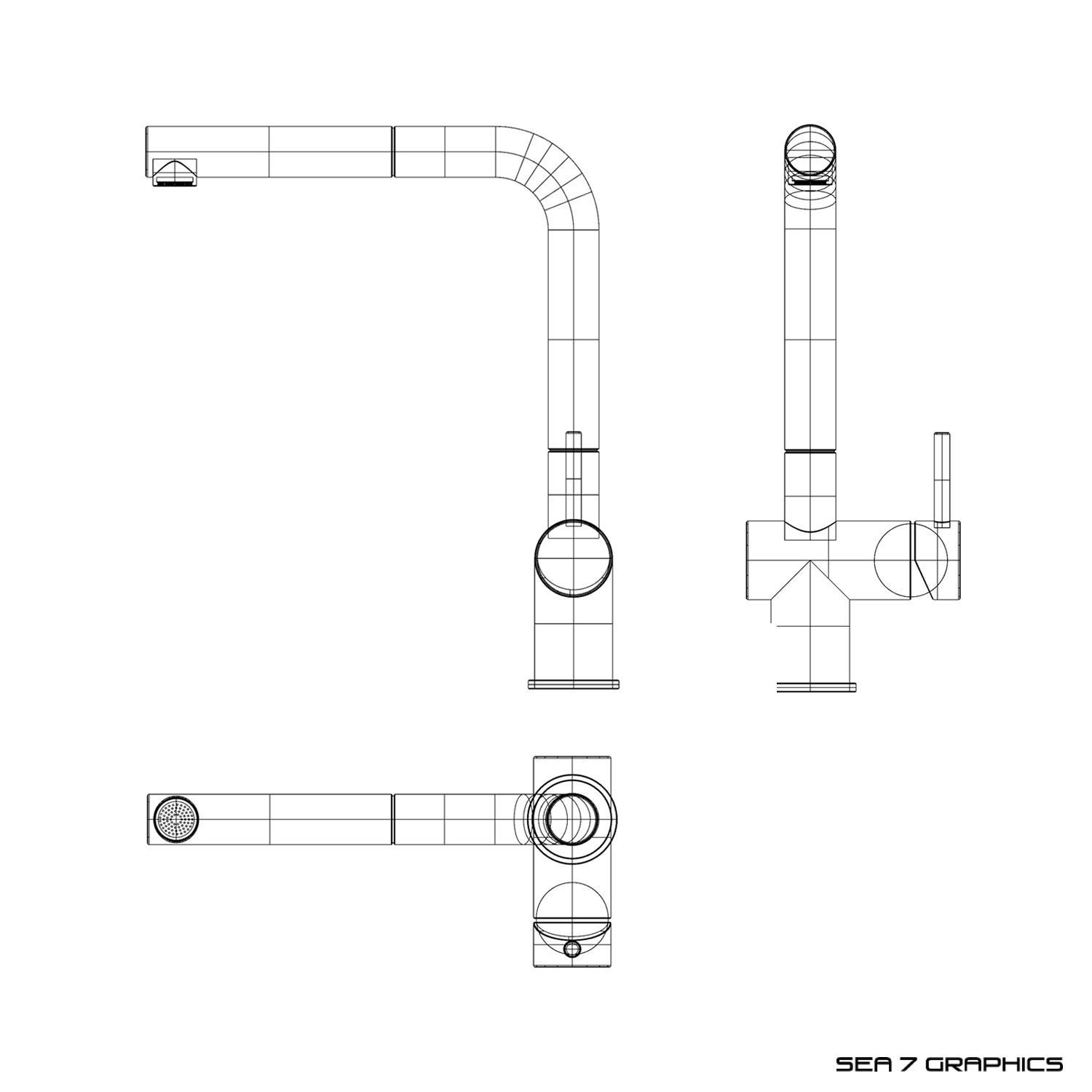Kitchen Tap Franke Active Plus 3D model_7