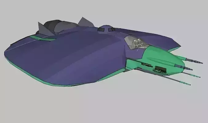 SQ Conqueror - Multirole space combat corvette class 3D print model