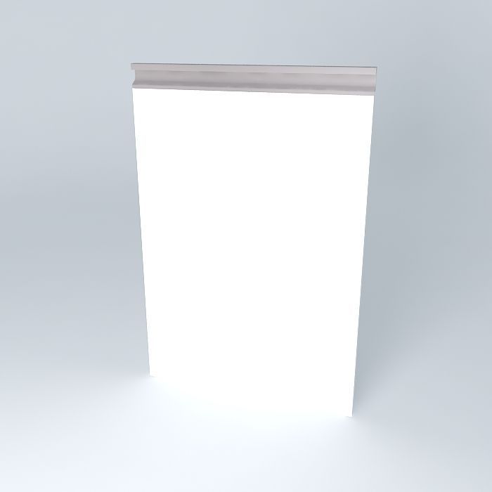 Door 15mm MDF with aluminum profile Free 3D model_1