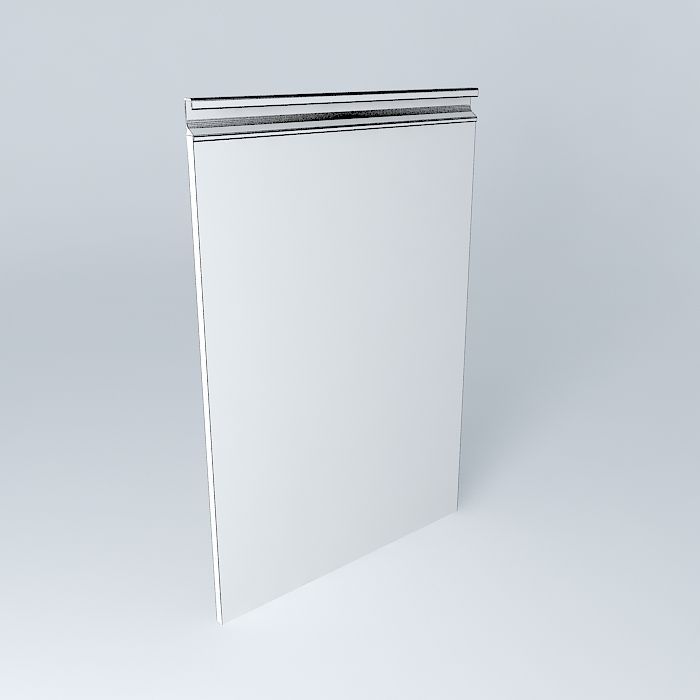 Door 15mm MDF with aluminum profile Free 3D model_4