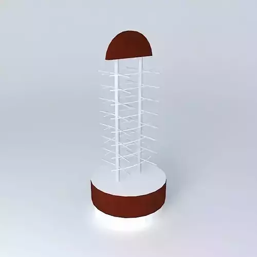 Exhibitor eyeglass display stand with wooden base