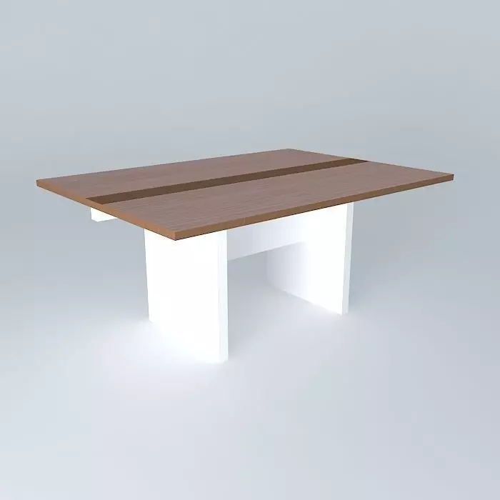 Table rectangular with base Free 3D model