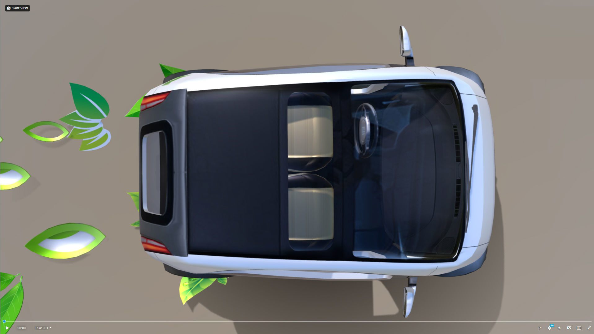 Eli zero emission electric car Low-poly 3D model_8